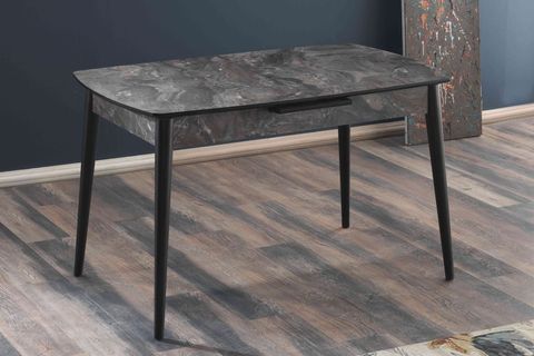MYMASSA PANAMA COSMOS MDF MASA TAKIMI, SİYAH AHŞAP AYAK, 150X80