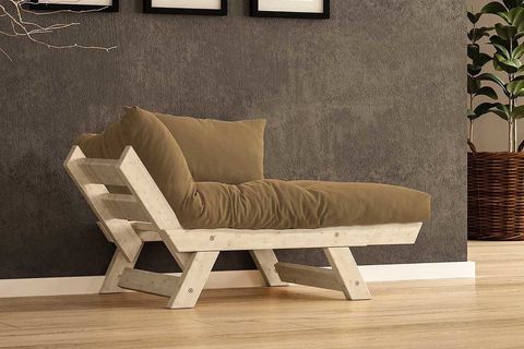 WOODESK ADALAR MASİF AHŞAP BERJER, NATURAL-CAMEL RENK