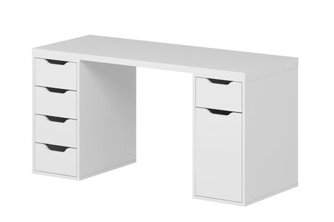 ALEN ÇALIŞMA MASASI, BEYAZ, 5 ÇEKMECELİ, 150 CM