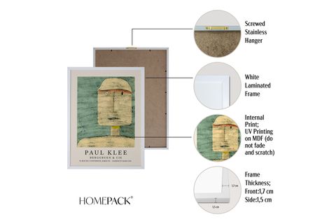 HOMEPACK, BEŞLİ ÇERÇEVELİ TABLO SETİ, BEYAZ, 40X60, BEŞLİ020