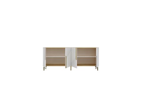 EVVA KONSOL VE TV SEHPASI, SAFİRMEŞE BEYAZ GOLD, 180 CM