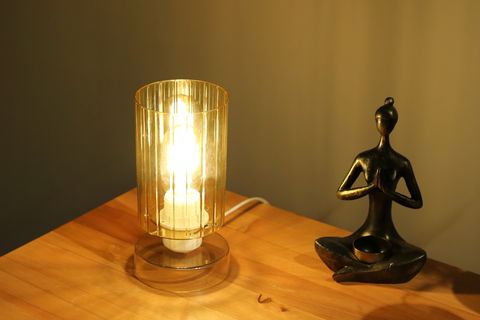 HOMİNG TOLEN  MİNİ CAMLI ABAJUR, BAL CAM