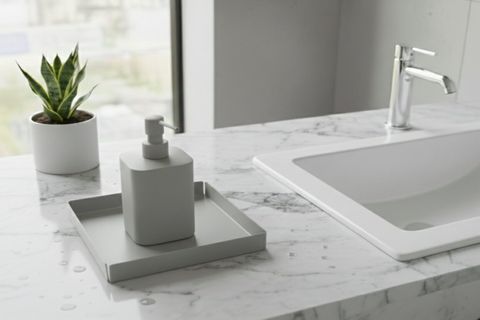 GALVANİZ METAL KARE BANYO TABLASI, AÇIK GRİ, 10102 CM