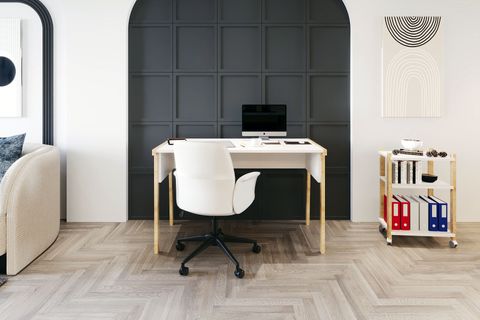 LAGOMOOD ZENİTH ÇALIŞMA MASASI KİTAPLIK TAKIM, BEYAZ MEŞE, 120CM