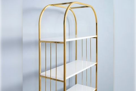 PİA METAL KİTAPLIK, BEYAZ GOLD