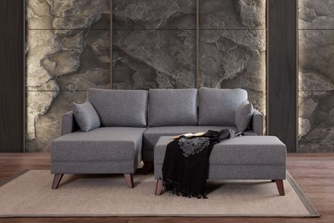 GLORİA MİNİ KÖŞE KOLTUK, GRİ, SOL KÖŞE