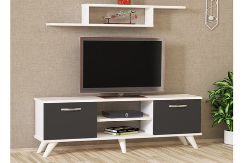 KALENDER DEKOR PRUİTT TV ÜNİTESİ PRT06 BEYAZ ANTRASİT