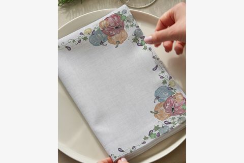 RENKLİ BALKABAĞI PAMUKLU DÖRT ADET PEÇETE