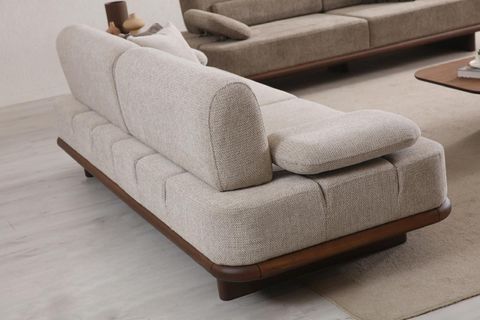 LUPE ÜÇLÜ KOLTUK, BEJ CEVİZ