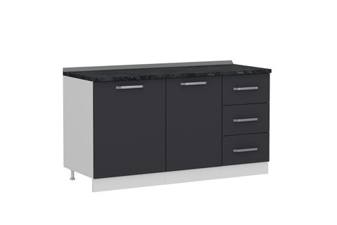 MİNAR 155 CM MUTFAK DOLABI BEYAZ ANTRASİT 155-A1-ALT MODÜL