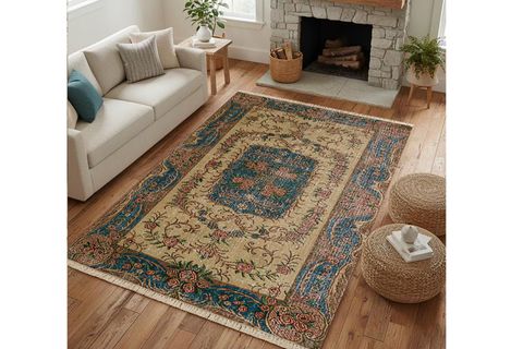 HÜNKAR MAVİSİ VİNTAGE DOKUMA TABAN HALI, 401 YNG, 60X120 CM