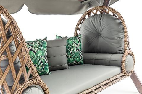 VESTA AHŞAP RATTAN SALINCAK