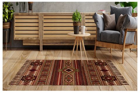 OSSO CASABLANCA JÜT HALI CSS31, VİNTAGE DESENLİ, HASIR, 120X180