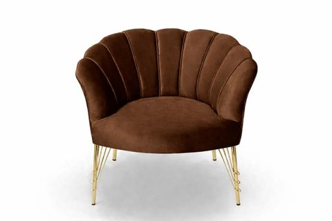 PAPATYA BABY FACE TEKLİ BERJER, KAHVERENGİ, 2 ADET, GOLD AYAK