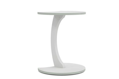 JEDI TEKERLEKLİ C SEHPA KOLTUK SEHPASI, BEYAZ