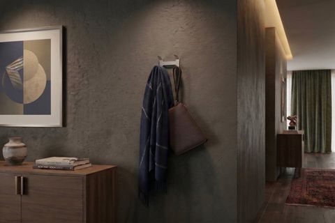 YAPIŞKANLI PASLANMAZ ÇELİK ÇOK AMAÇLI DUVAR ASKISI, GÜMÜŞ GRİ, 10X5X3 CM