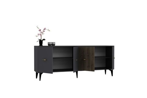 VERYY KONSOL, 180 CM, ANTRASİT CEVİZ