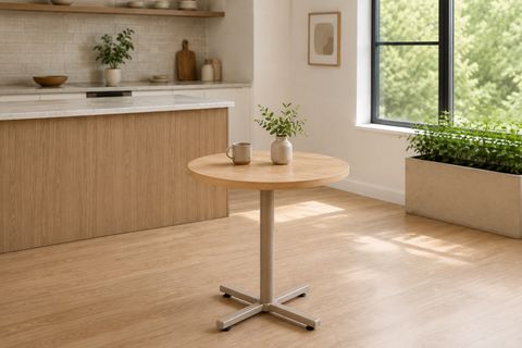 PAYAS METAL AYAK MUTFAK BAHÇE BALKON BİSTRO VE CAFE MASASI, 70X70 CM, NATUREL VİZON