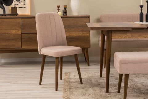 VİNA YEMEK ODASI TAKIMI, CEVİZ SOHO TAŞ