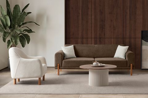 HAMBURG PLUS SIRT MEKANİZMALI KOLTUK TAKIMI, KAHVERENGİ