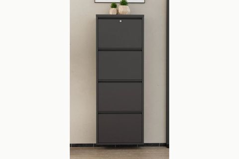 FBT KİLİTLİ METAL AYAKKABILIK, ANTRASİT, 4 KAPAKLI