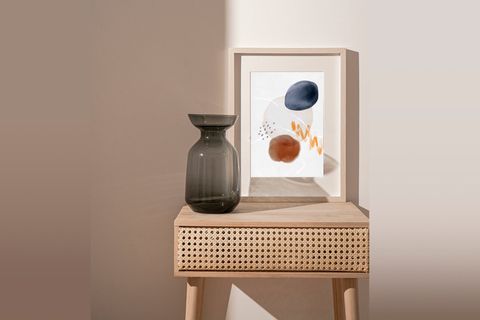 LUNGO SOYUT BASKILI POSTER TABLO, BEJ ÇERÇEVE, 21X30