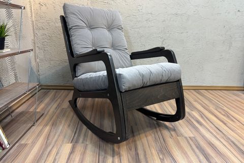 KONTES SALLANAN SANDALYE, KÜL GRİ, WENGE SİYAH