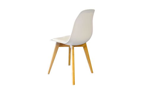 WOODESK MONZA AĞAÇ AYAKLI MİNDERLİ SANDALYE, BEYAZ, 4 ADET