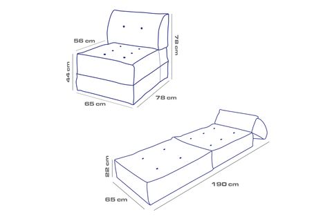 MOCCA TEK KİŞİLİK KATLANIR KOLTUK, ANTRASİT
