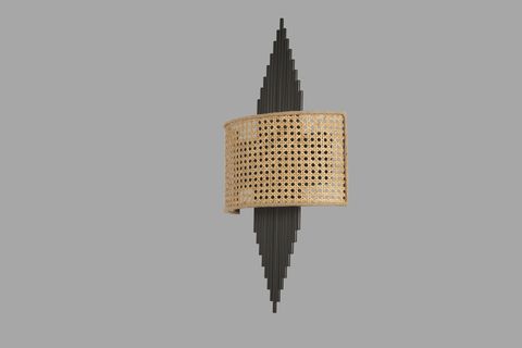 HANDE OVAL APLİK, SİYAH RATTAN