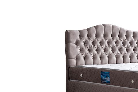 ZÜMRÜT NEW BAZA BAŞLIK VE ORTHOSOFT YATAK SETİ, GRİ, 180X200
