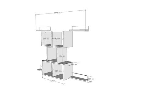 AYDIN KİTAPLIKLI RAF, NRG-DVR-1007