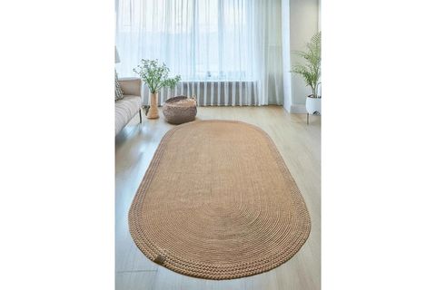 RİXO ÇİFT TARAFLI JÜT OVAL HALI, 100X150