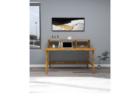 WOODFACE LUCY DOĞAL AHŞAP ÇALIŞMA MASASI, MEŞE