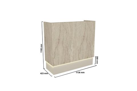 RİSSA LEDLİ KARŞILAMA BANKOSU, 110 CM