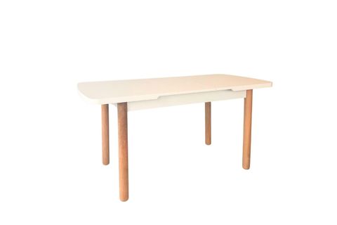 CAMELA NATURAL BEYAZ AÇILIR BENCHLİ MASA SANDALYE TAKIMI, 70X127