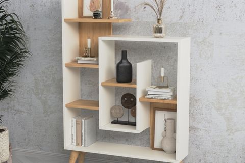 LAGOMOOD NEW SALLY  KİTAPLIK, BEYAZ MEŞE