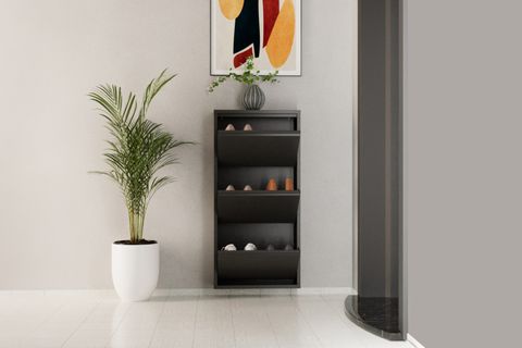 LİNEA METAL AYAKKABILIK, ANTRASİT, 3 KAPAKLI
