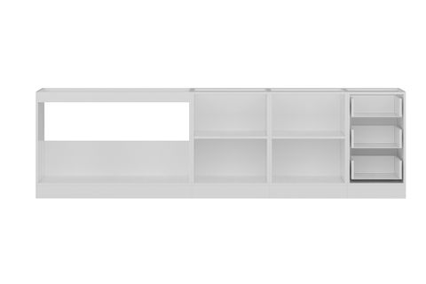 MİNAR 285 CM MUTFAK DOLABI BEYAZ ANTRASİT 285-A2-ALT MODÜL