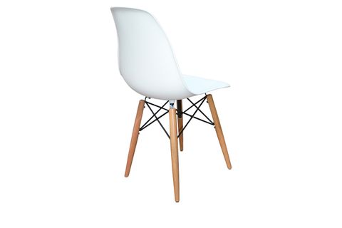 WOODESK AĞAÇ AYAKLI SANDALYE, BEYAZ, 2 ADET, SND3007-2BYZ