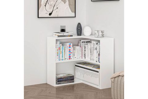 ADEL KÖŞE KİTAPLIK, BEYAZ, 1 RAFLI