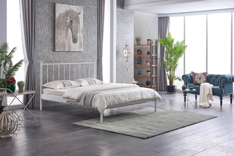 FALEZ ST METAL KARYOLA, BEYAZ, 180X200