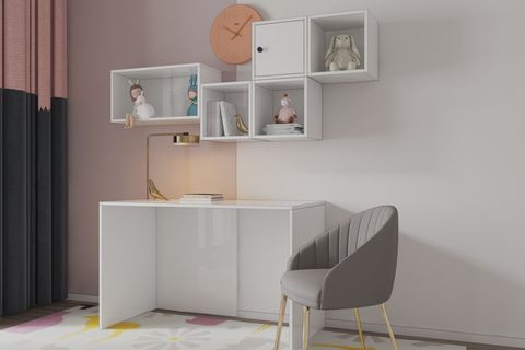 MİNİMALİST ÇALIŞMA MASASI, TEK KAPAKLI