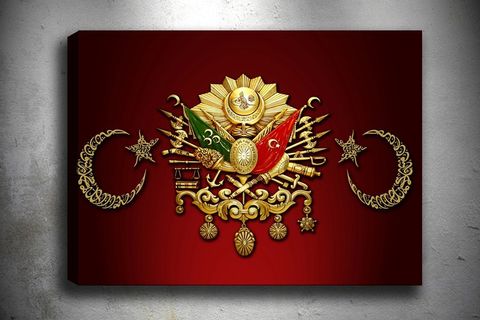 OSMANLI TUĞRASI DEKORATİF KANVAS TABLO, 100X140