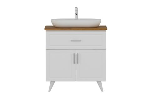 SANYA BANYO ALT DOLABI, BEYAZİ 85CM