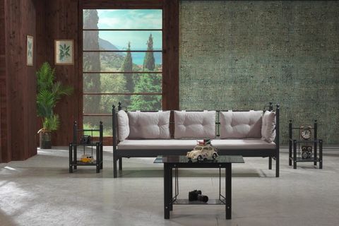 LALAS METAL SOFA SEDİR SİYAH 70X200CM