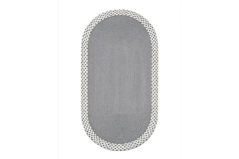 RİXO ÇİFT TARAFLI JÜT GRİ OVAL HALI, 100X200