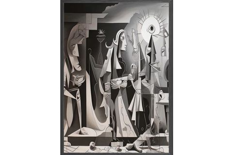 AHŞAP ÇERÇEVELİ SİYAHIN GÜCÜ, 50X70