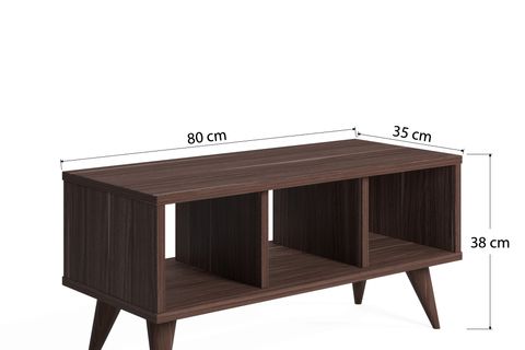 RUUM STORE BY DOĞTAŞ NONA ÜÇ BÖLMELİ ORTA SEHPA CEVİZ