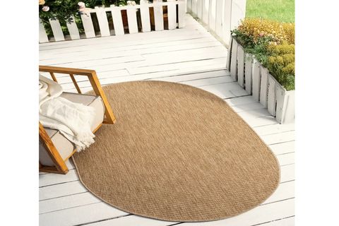 DİA ANTİBAKTERİYEL OVAL JÜT HALI, BEJ 672 160X230 CM